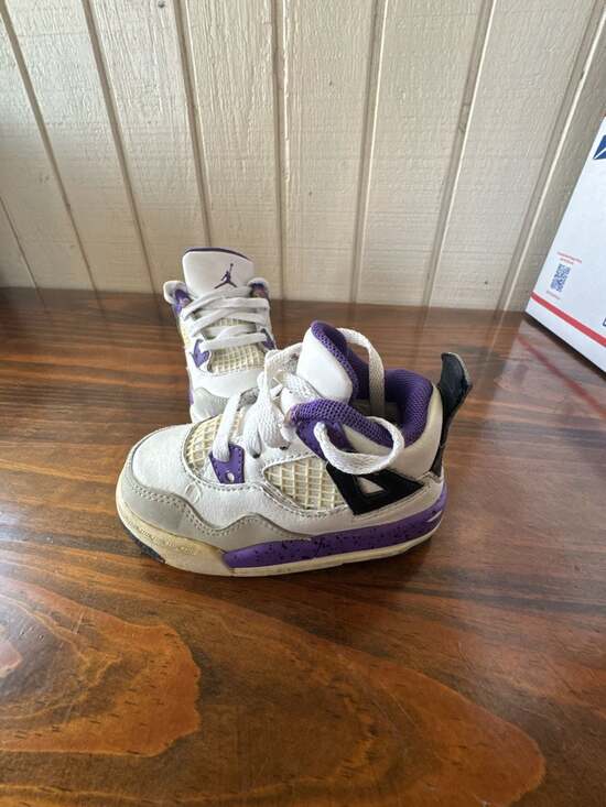 Nike Other - Nike Air Jordan 4 Retro Ultraviolet Neutral Grey Toddler Sneakers Sz 5c